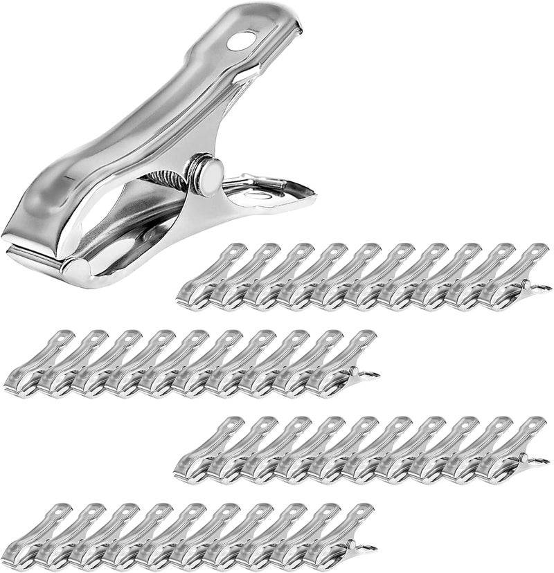 CLSR2U Greenhouse Clips, Stainless Steel Garden Clips, Plant Clips for Outdoors Hanging Heavy Duty Forest Cloth Blankets Netting Freeze Protection Outside Accessories Garden Hoops (40 PCS) - Image 1